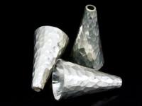 KA-043 Thai kaern hill handmade tribe silver 3 hammered cone clasp