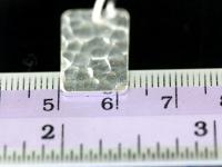 3KH-081 Thai karen hill tribe handemade silver white 1 rectangle charm