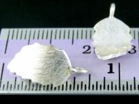 7KH-024 thai karen hill tribe handmade silver 6 brush curved leaf charm