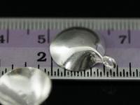 5KH-019 Thai karen hill tribe handmade silver 4 smooth petal charm