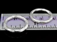 KA-104 Thai karen hill tribe handmade silver 3 hammered round hoop