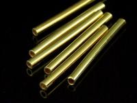 KG-292 24K gold vermeil 25 thai karen hill tribes handmade silver straight tube bead