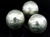 KV-025 Thai karen hill tribe handmade silver 1 huge hammered round ball bead 