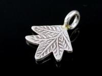 5KH-016 Thai karen hill handmade silver 4 small leaf charm