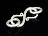 KA-112 Thai karen hill tribe handmade silver 2 round wire S. clasp
