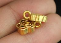 KG-012 Thai karen hill tribes silver 4 gold vermeil flower charm