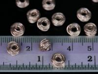 KZ-075 24K rose gold vermeil thai karen hill tribe handmade silver 6 wire wrap bead