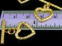 KG-160 24K gold vermeil 1 thai karen hill tribes hadnmade silver twist bar heart shape toggle
