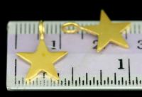 KG-543 thai karen hil tribes silver 6 gold vermeil small die cut star shape charm 12.0 mm.