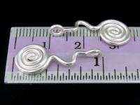 2KH-019 Thai karen hill tribe handmade silver 6 swirl wire charm
