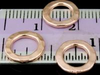 KZ-102 24K rose gold vermeil thai karen hill tribe handmade silver 8 Small hammered round hoops