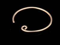 KZ-042 24K rose gold vermeil thai karen hill tribe handmade silver 6 earring wire hook