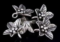 4KH-032 Thai karen hill tribe handmade silver 2 wild flower charm