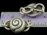 KA-062 Thai karen hill tribe handmade silver 1 sea shell S. clasp