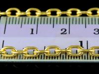 KG-226 24k gold vermeil thai karen hill tribe handmade silver plain oval link chain 28 inch