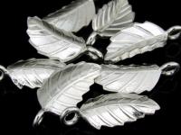 5KH-013 Thai karen hill tribe handmade silver 5 small leaf die cut charm