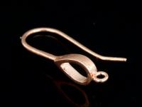 KZ-212 Thai karen hill tribes handmade 24K rose gold vermeil over silver pair teardrop earring hook