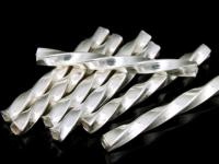 KC-033 Thai karen hill tribe handmade silver 15 twist bar tube bead