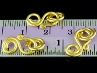 KG-085 24K gold vermeil 6 thai karen hill tribes handmade silver swirl wire clasp 