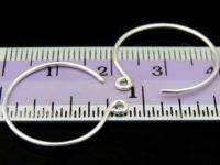 KA-026 Thai karen hill tribe handmade silver white 8 earring post hook