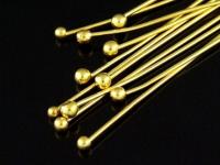 KG-086 24K gold vermeil Karen hill tribe handmade silver 15 round ball headpin