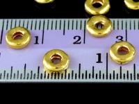 KG-109 24K gold vermeil 5 thai karen hill tribes handmade silver plain round ring bead