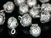 KA-009 Thai karen hill tribe silver 2 strawberry pendants