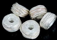 KS-020 Thai karen hill tribe silver 2 wire wrap bead