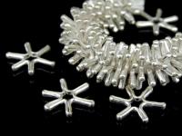 KP-001 Thai karen hill tribe handmade silver 8 snowflake bead 