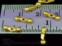 KG-028 24K gold vermeil 10 thai karen hill tribes handmade silver plated Plain both dot end bar bead 