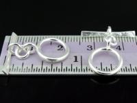 KR-026 Thai karen hill tribe handmade silver 4 hammered flat round toggle