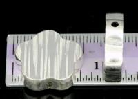 KV-008 thai karen hill tribe handmade silver 2 line hammered scratch cylinder flower shaped bead