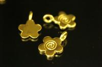 KG-614 24K gold vermeil thai karen hill silver 6 flower charm