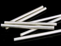 KC-027 Thai karen hill tribe handmade silver 10 Plain straight tube bead