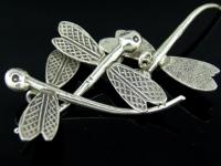 5KH-006 Thai karen hill tribe handmade silver 1 medium dragonfly charm