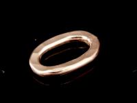 KZ-127 24K rose gold vermeil thai karen hill tribe handmade silver 4 hammered oval hoop