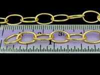 KG-439 24K gold vermeil Karen hill tribe handmade silver 24 Inches oval link chain