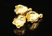 KG-113 thai karen hill handmade tribe silver 2 gold vermeil rose charm