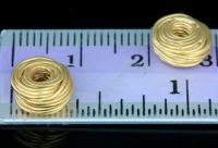 KG-212 24K gold vermeil Karen hill tribe handmade silver 3 wire wrap bead