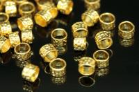 KG-336 thai karen hill tribes silver 10 gold vermeil stardust texture bead