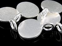 7KH-067 Thai karen hill tribe handmade silver 4 Sandblasted round disc charm