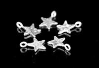 3KH-011 thai karen hill tribe handmade silver 8 mini die cut star shape charm 8.0 mm.
