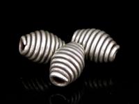 KH-011 Thai karen hill tribe handmade silver 12 swirl bicone bead