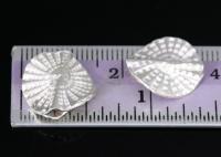 KV-059 Thai karen hill tribe silver 2 hammered round disc bead