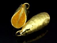 KG-427 24K gold vermeil thai karen hill tribe handmade silver gold vermeil 1 Hammered curve petal charm