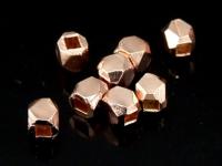 KZ-030 24K rose gold vermeil thai karen hill tribe handmade silver 50 small facet bead