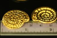 KG-605 24K gold vermeil Karen hill tribe handmade silver 1 spiral charm