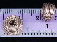 KZ-217 24K rose gold vermeil thai karen hill tribe handmade silver 1 wire erap bead 