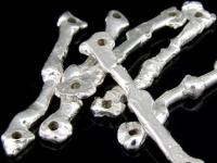 KJ-024 Karen hill tribe silver 4 free form bead