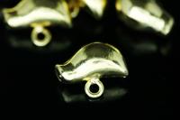 KG-393 Thai karen hill tribe silver 2 gold vermeil bird puffy charm